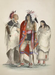 Indianie północnoamerykańscy, z portfolio Catlins North American Indian. Sceny myśliwskie i rozrywki Gór Skalistych i Prerii Ameryki, wyd. 1845